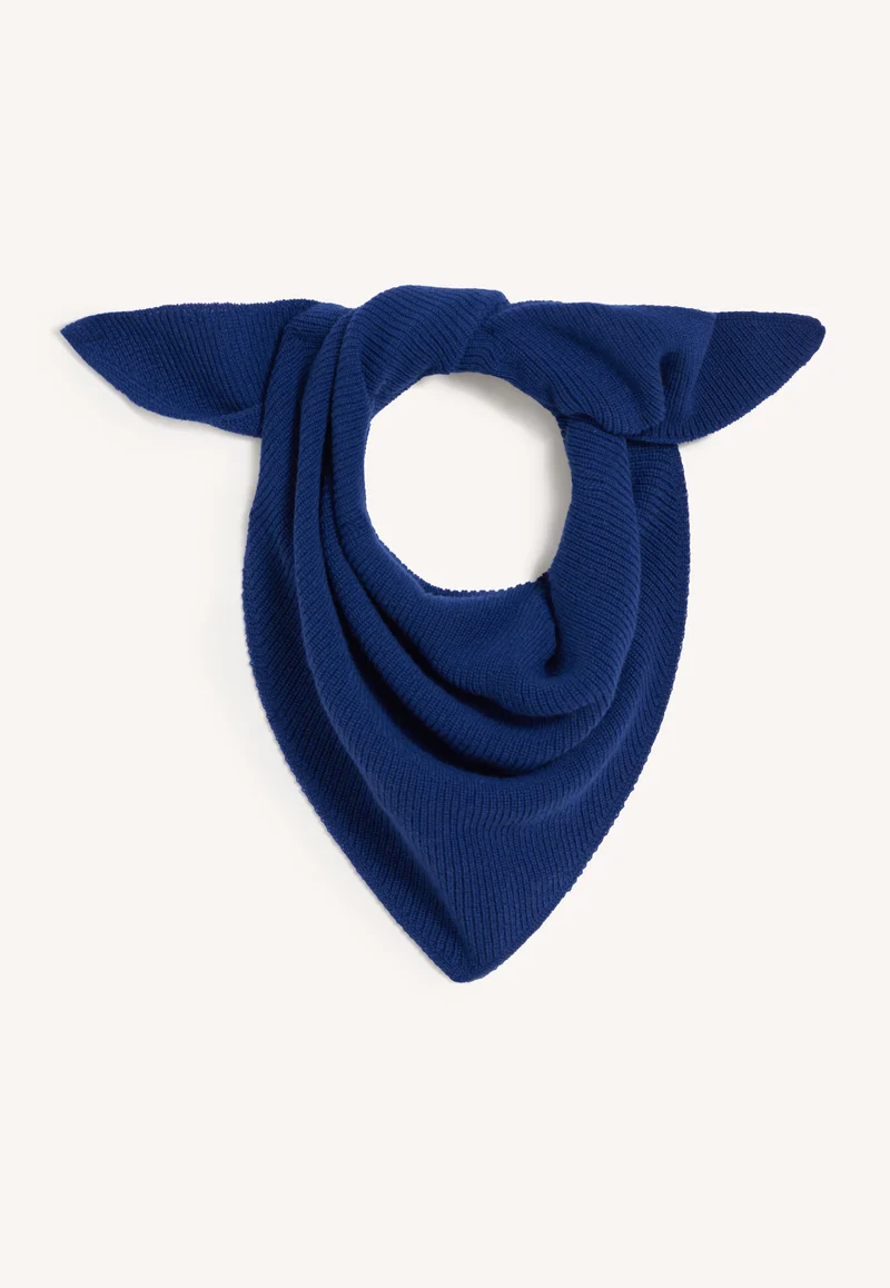 Mens Fionn XL Cashmere Foulard in Smalt Blue