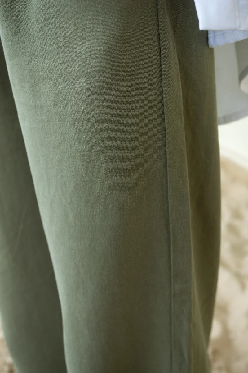 Leinen-Mix Longpants Alba Olive