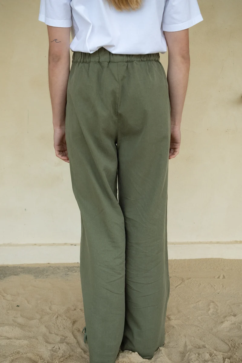 Leinen-Mix Longpants Alba Olive