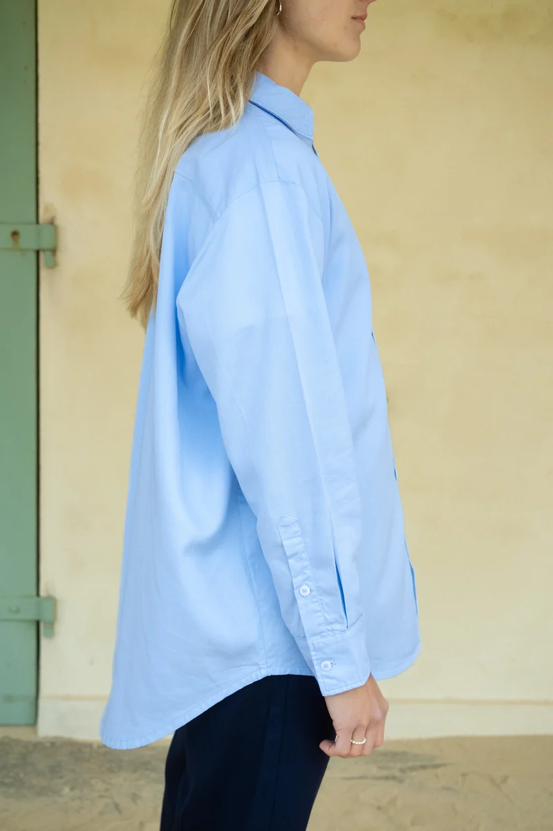 Leinen-Mix Hemd Brisa Hellblau