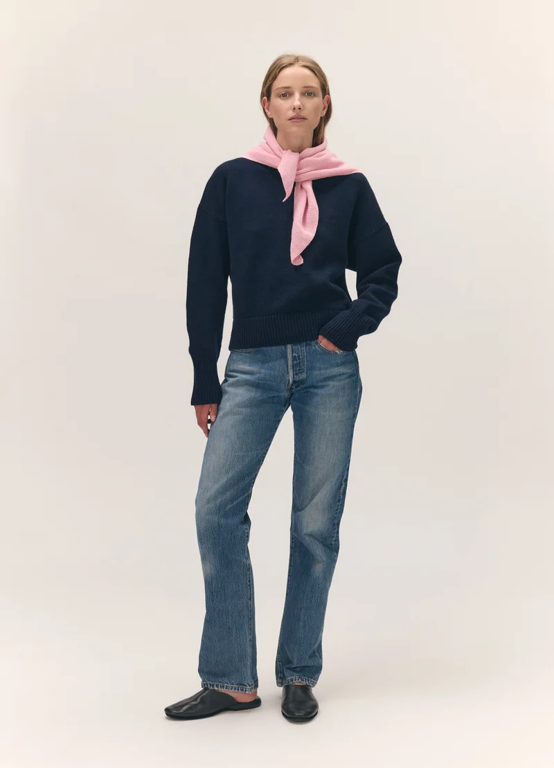 Fionn XL Cashmere Foulard in Pale Pink
