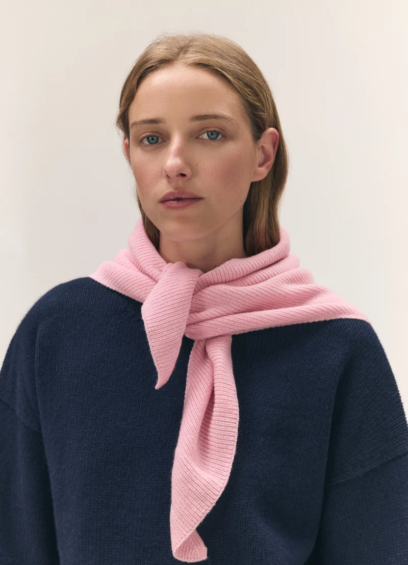 Fionn XL Cashmere Foulard in Pale Pink