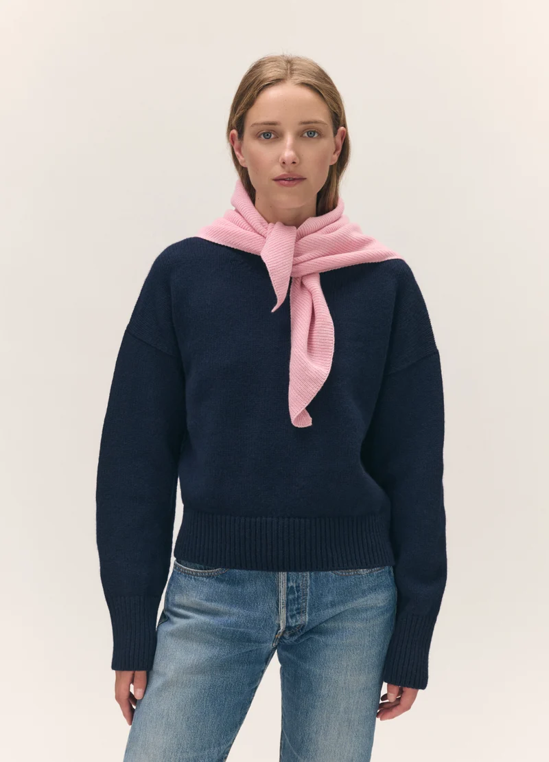 Fionn XL Cashmere Foulard in Pale Pink