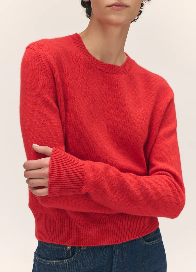Sligo Crewneck in Poppy Red