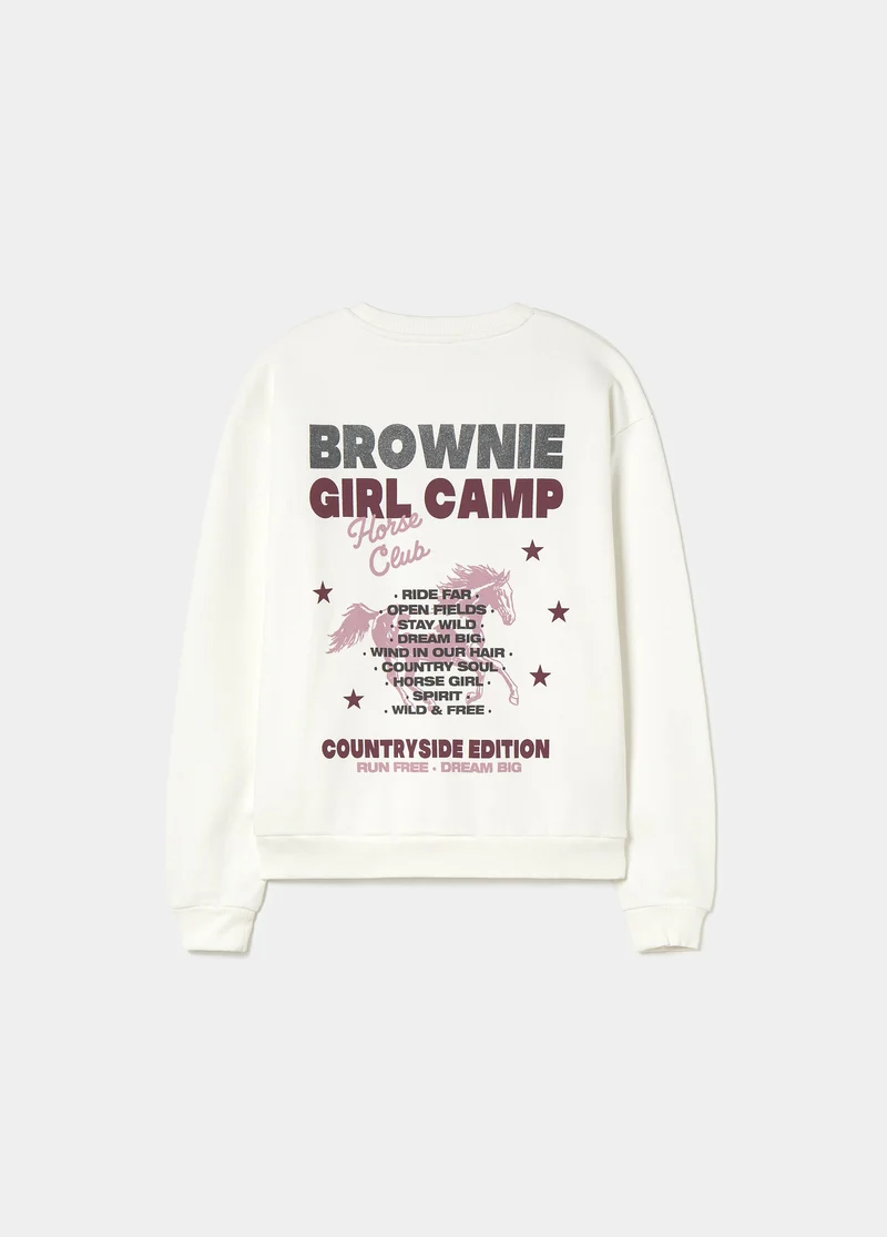 Glitter horse print sweatshirt