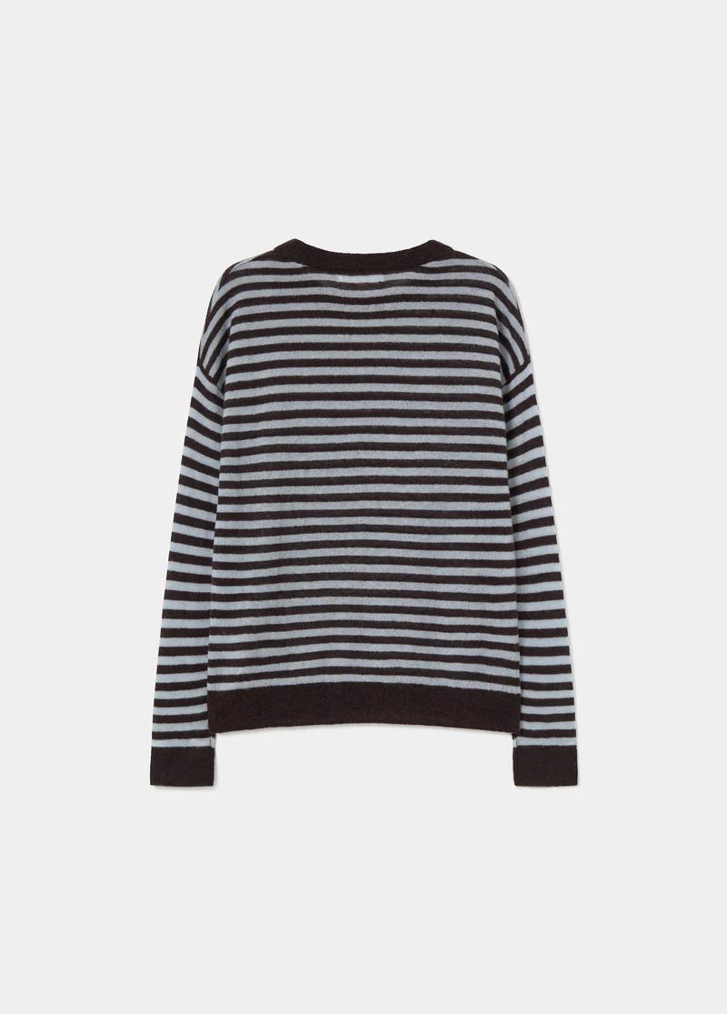 Striped crew-neck sweater