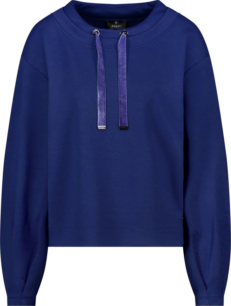 Sweatshirt mit samtigen Bindeband