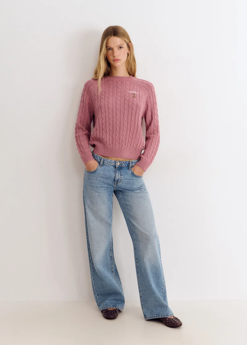 Puppy crew-neck sweater