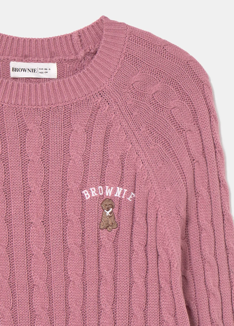 Puppy crew-neck sweater