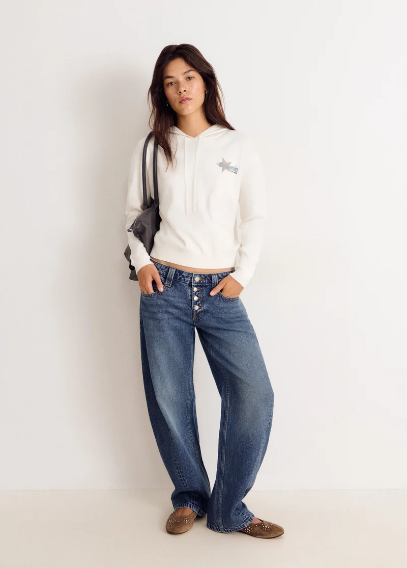 Printed hooded sweatshirt