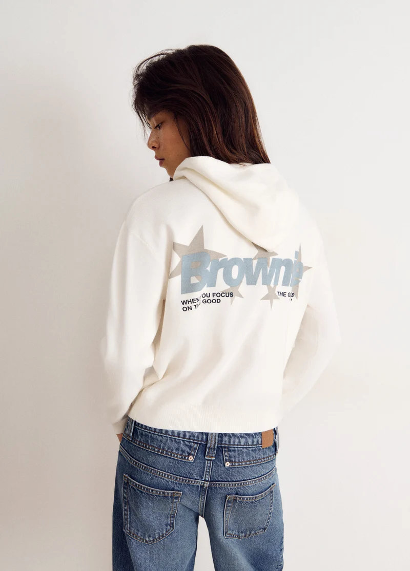 Printed hooded sweatshirt