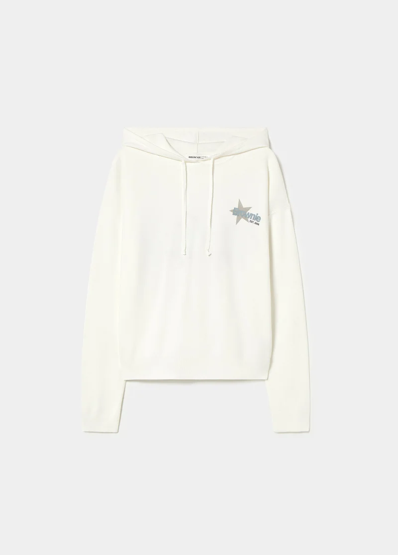 Printed hooded sweatshirt