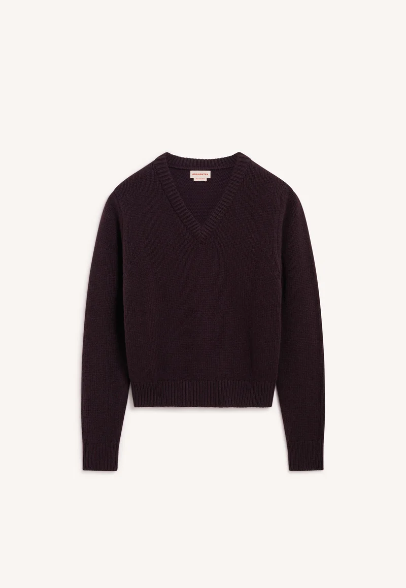 Glenn V-Neck in Dark Brown