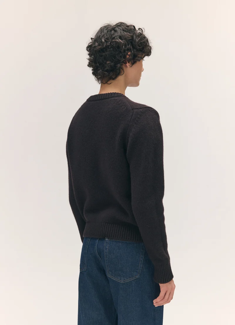 Glenn V-Neck in Dark Brown