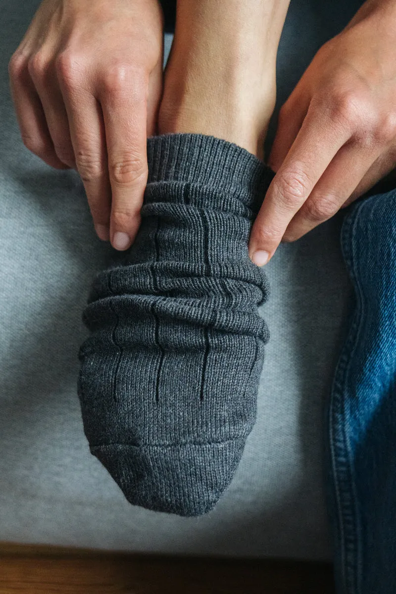 2 Paar Grobstricksocken Bio-Baumwolle Anthrazit