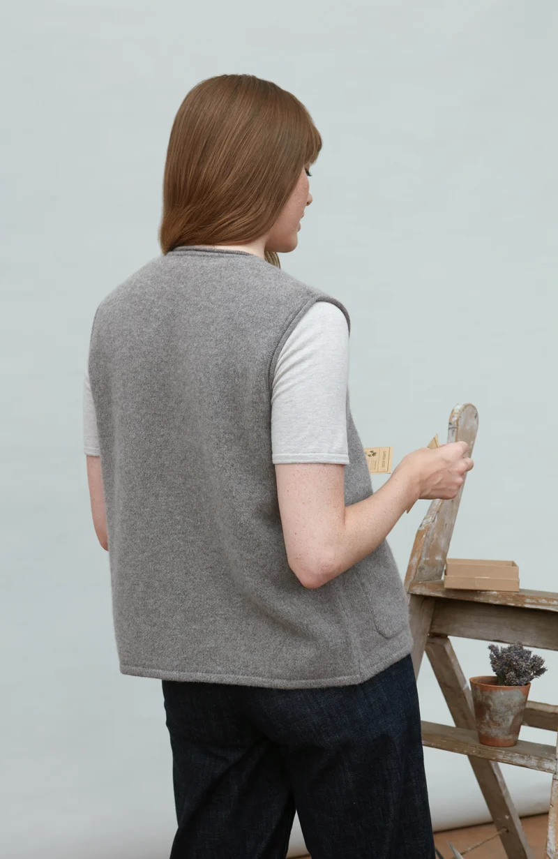 Womens Lambswool Knitted Gilet