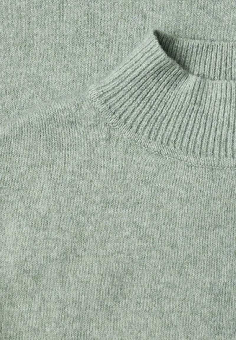 Kurzarm Pullover mit Turtle Neck