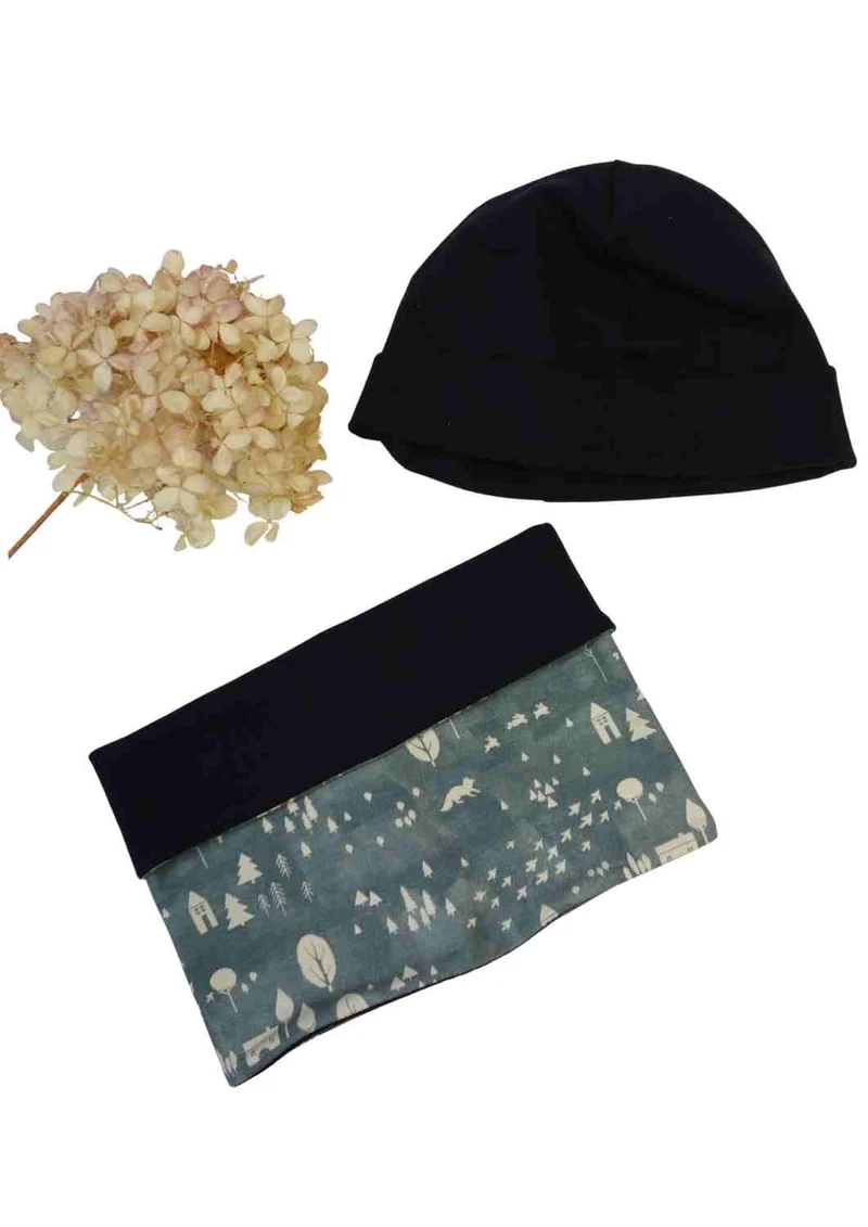 Set Beanie und Loop, marine