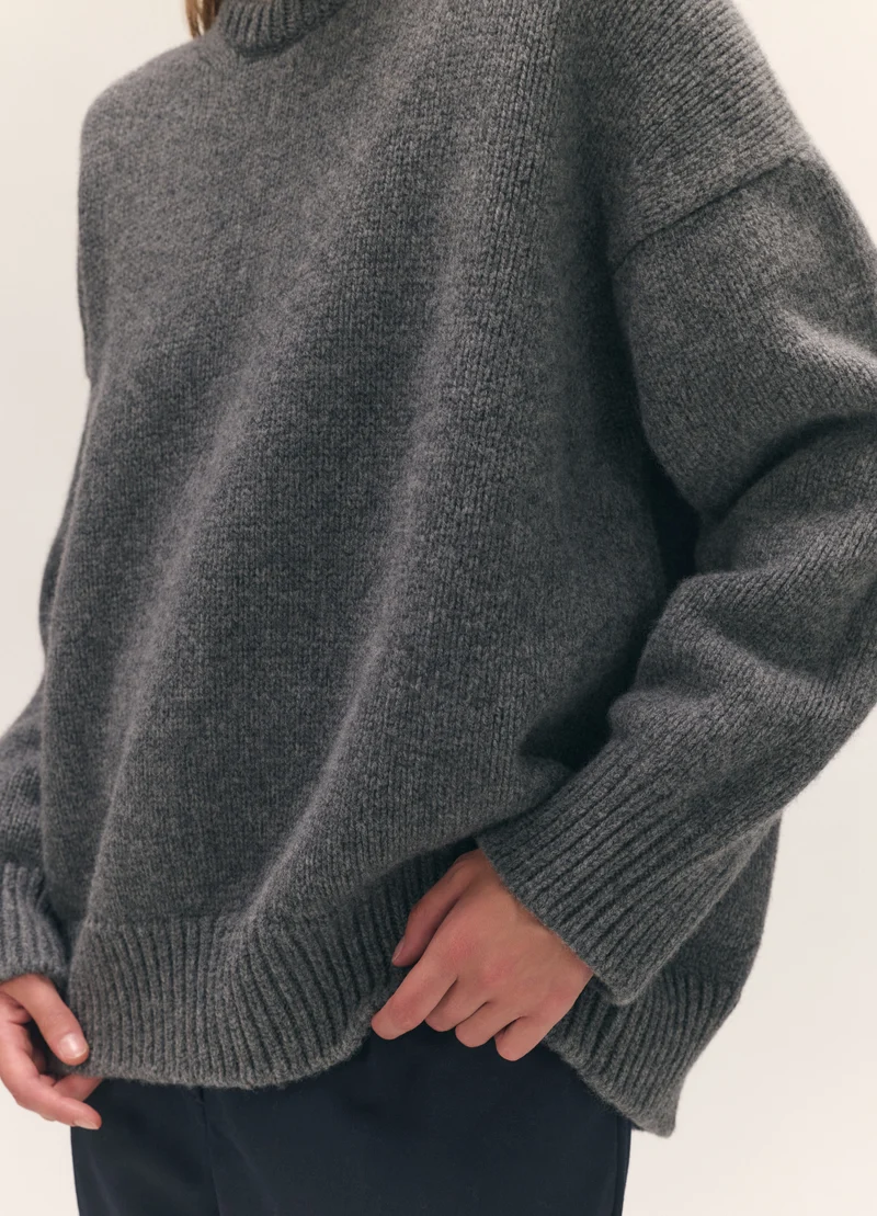 Caragh Crewneck in Derby Grey