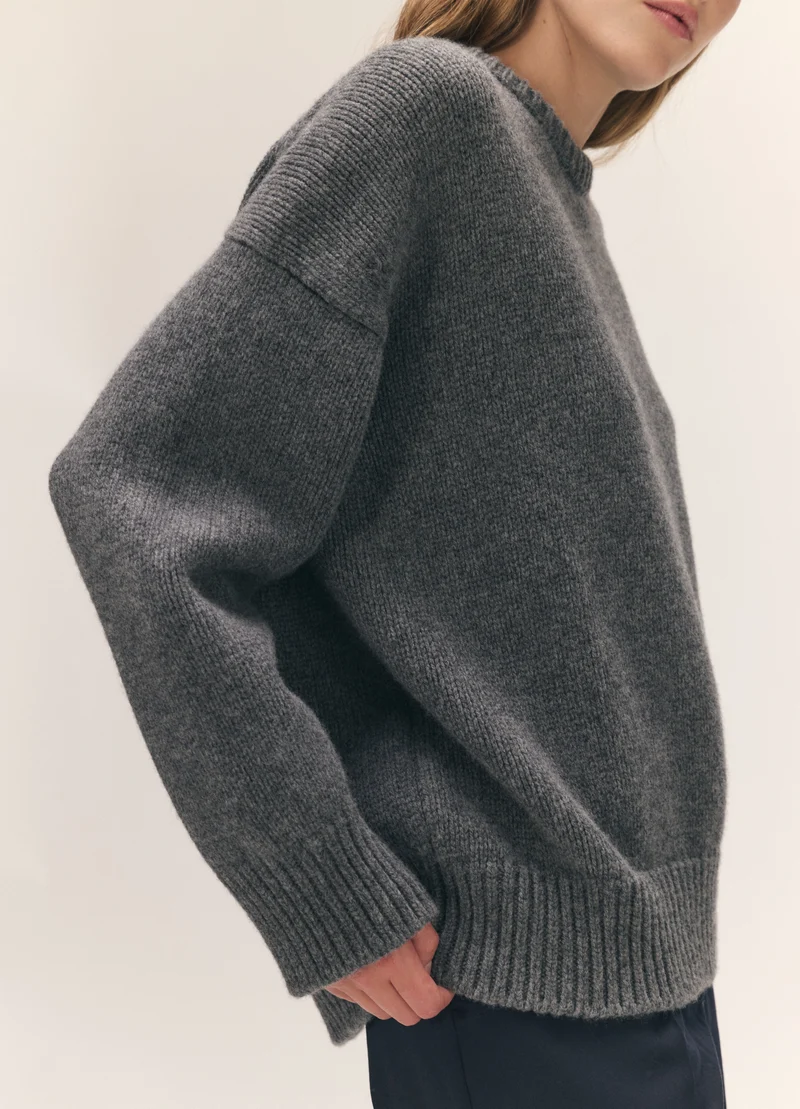 Caragh Crewneck in Derby Grey