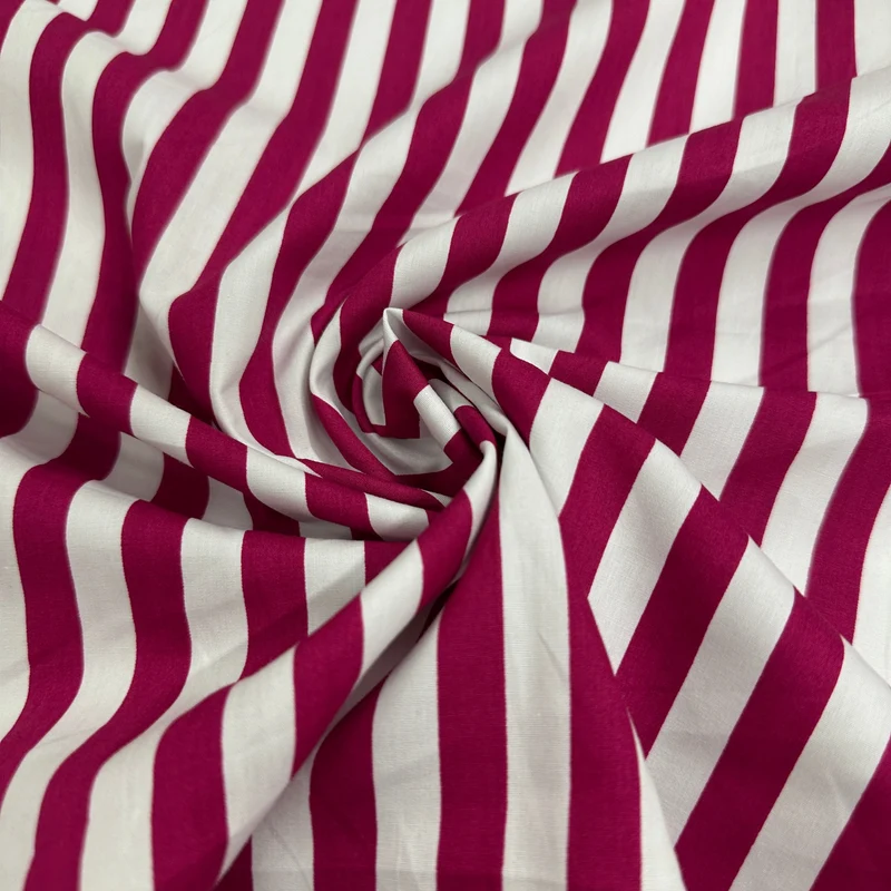 No. 1675 Baumwoll-Poplin magenta Streifen | 1,35m