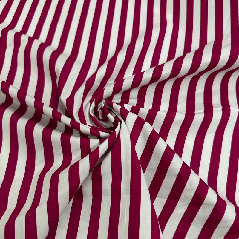 No. 1675 Baumwoll-Poplin magenta Streifen | 1,35m