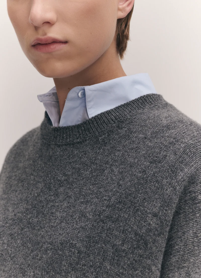 Innes Slouch Crewneck in Derby Grey