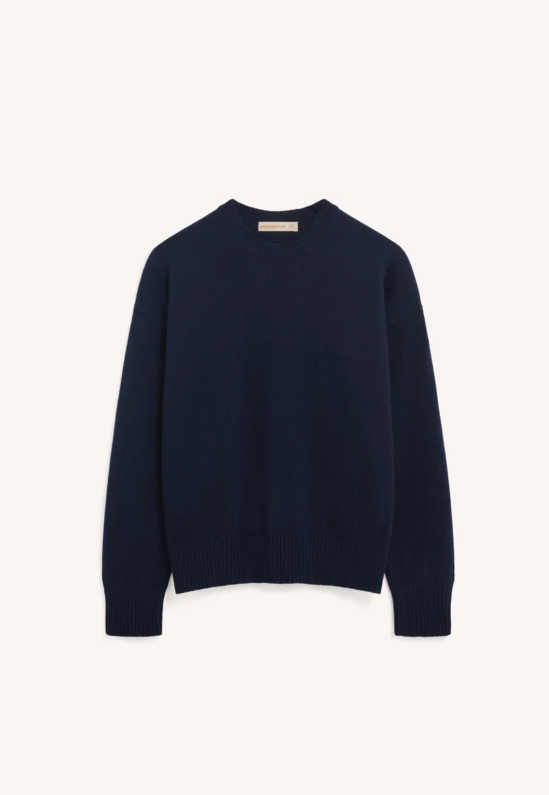 Innes Slouch Crewneck in Navy