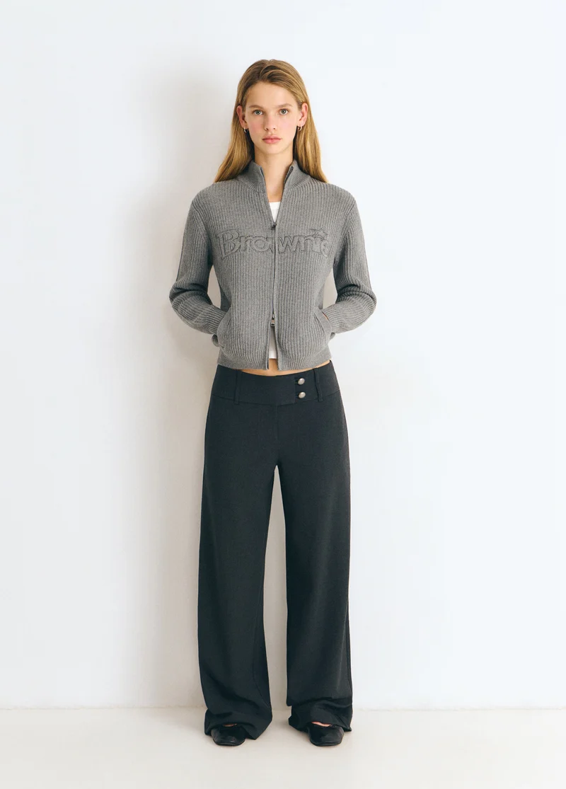 Logo knit jacket