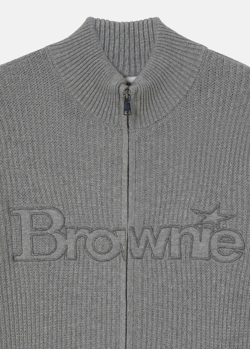 Logo knit jacket