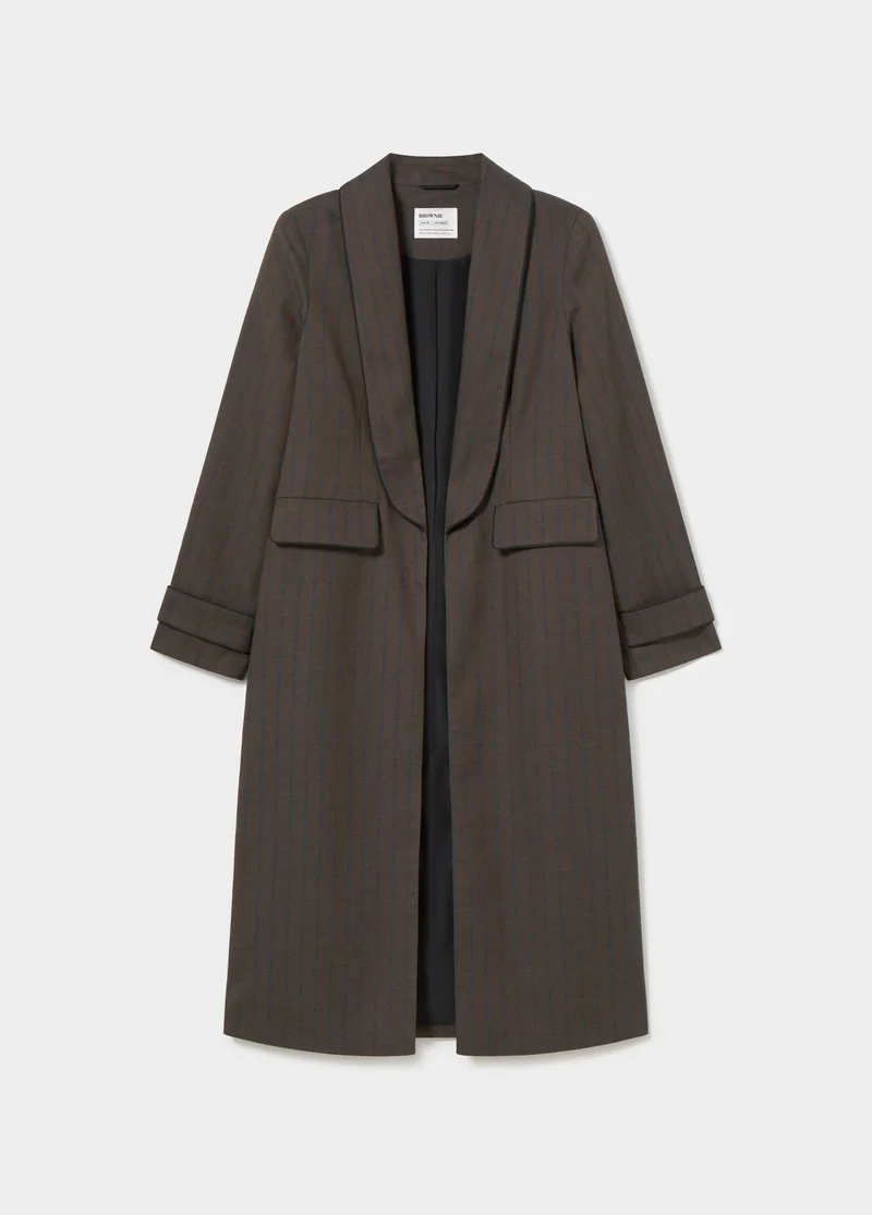 Long striped vest coat