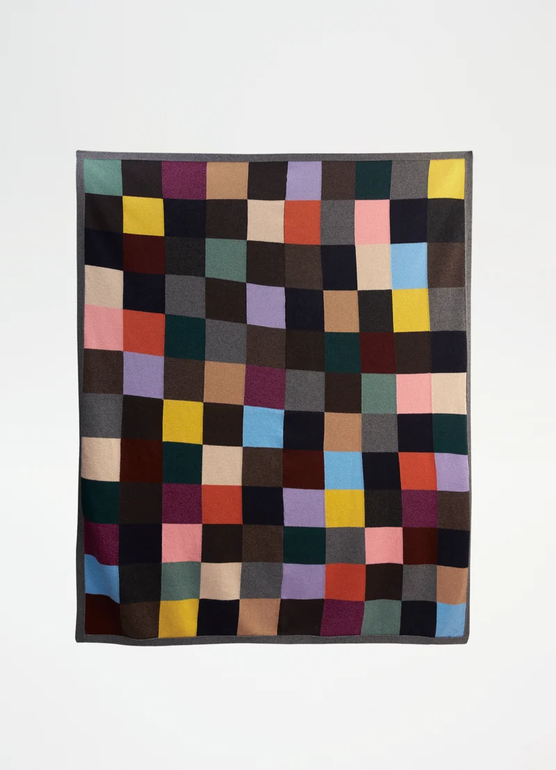 Patchwork Hand Intarsia Blanket