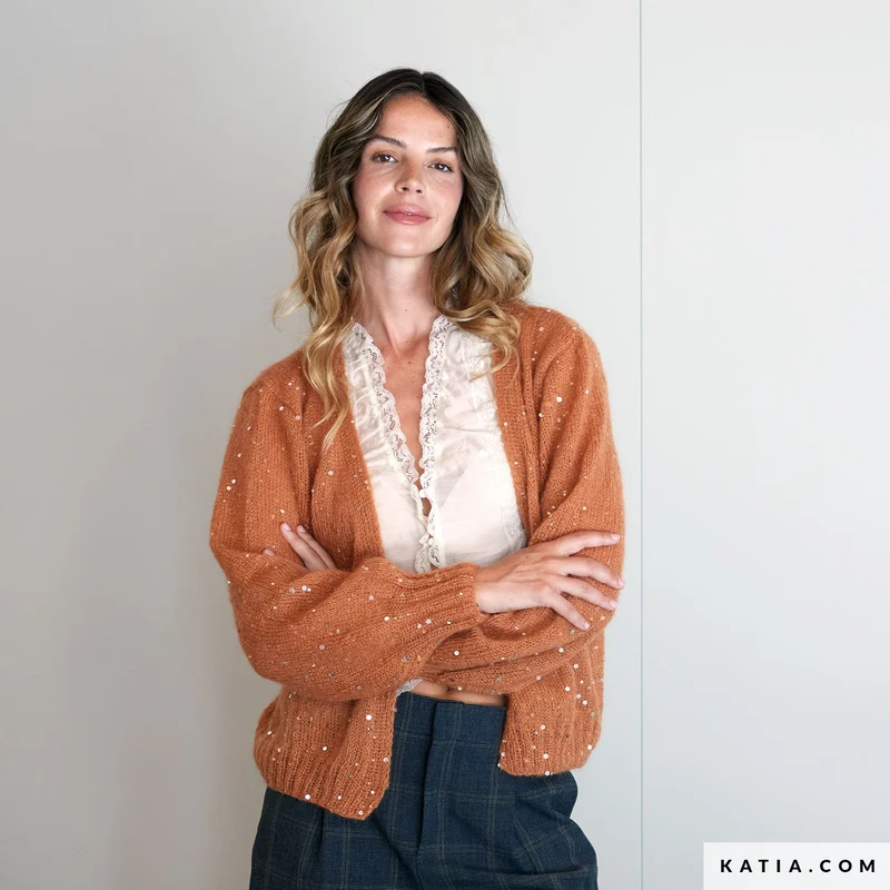 Katia Silky Mohair Paillettes 210 Weinrot