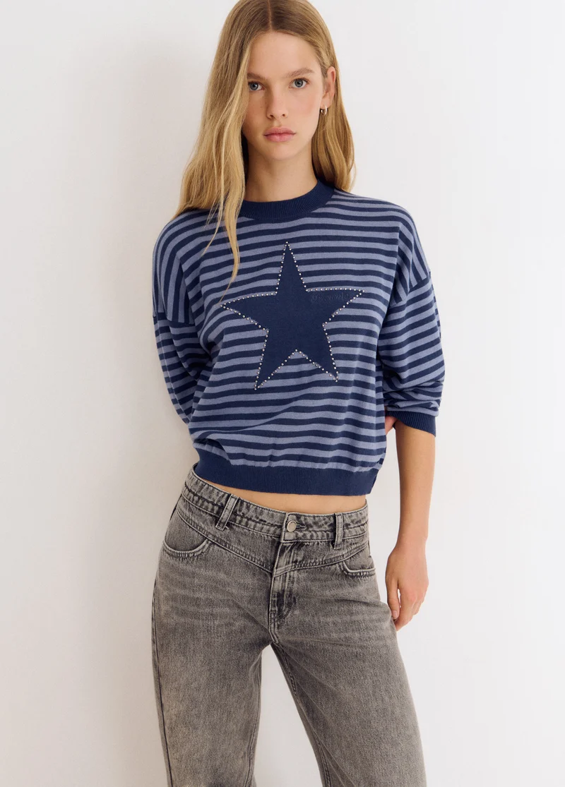 Star-striped sweater