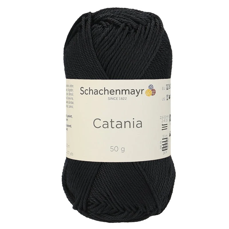 Catania | Baumwolle | 125m/50g | Farbe 110 - Schwarz