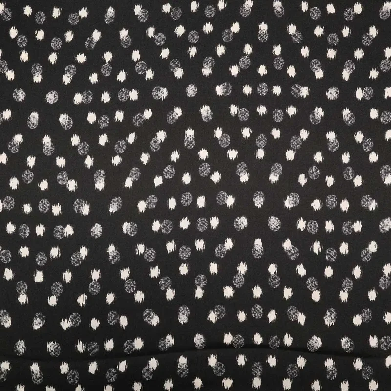 No. 1386 Seidentwill Tupfen schwarz | 1,40m