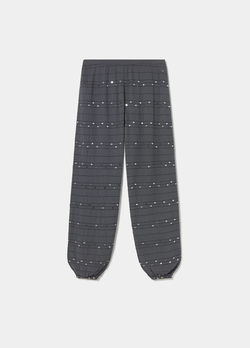 Sequin harem pants