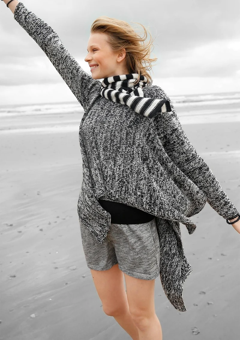Poncho mit Ärmeln