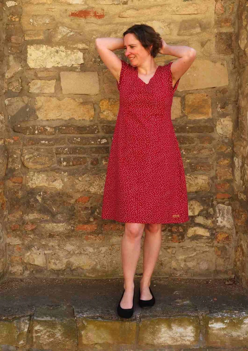Jerseykleid aus Baumwolle für Damen "Lilie", knielang