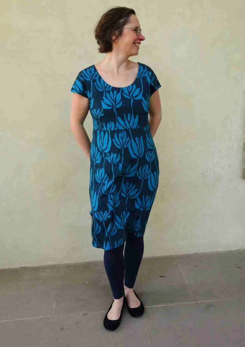 Jerseykleid aus Baumwolle für Damen "Lilie", knielang
