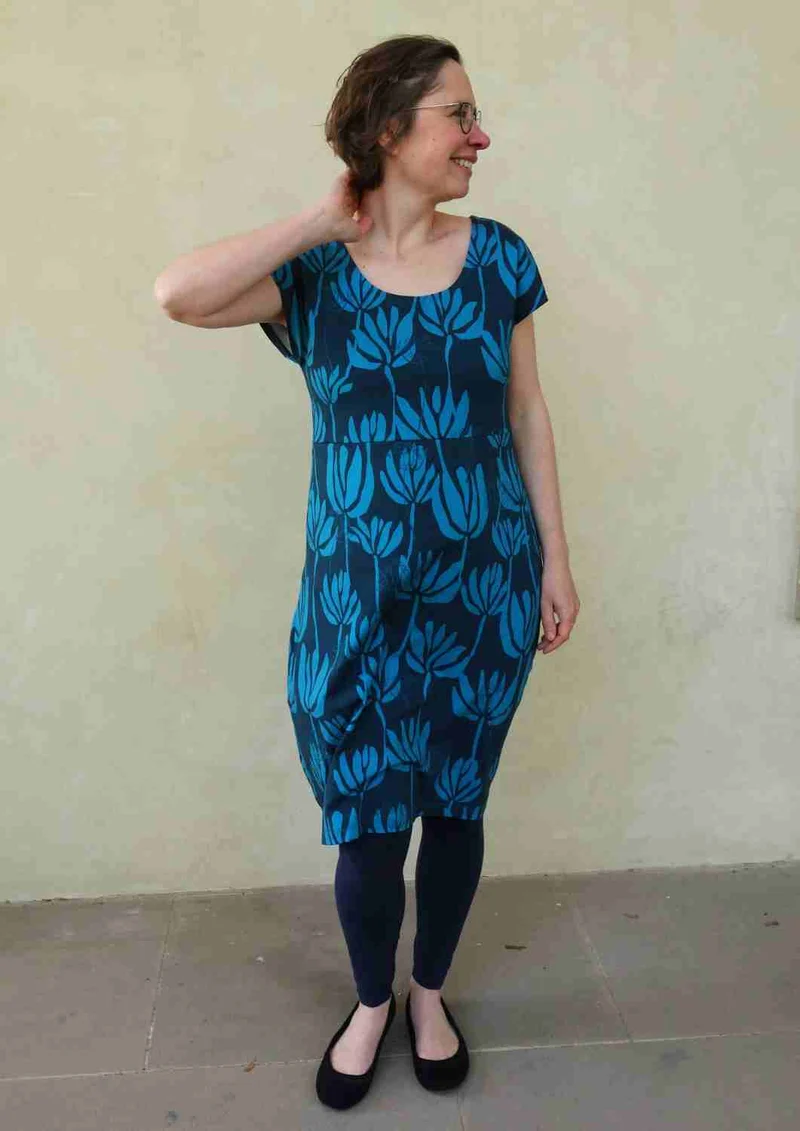 Jerseykleid aus Baumwolle für Damen "Lilie", knielang
