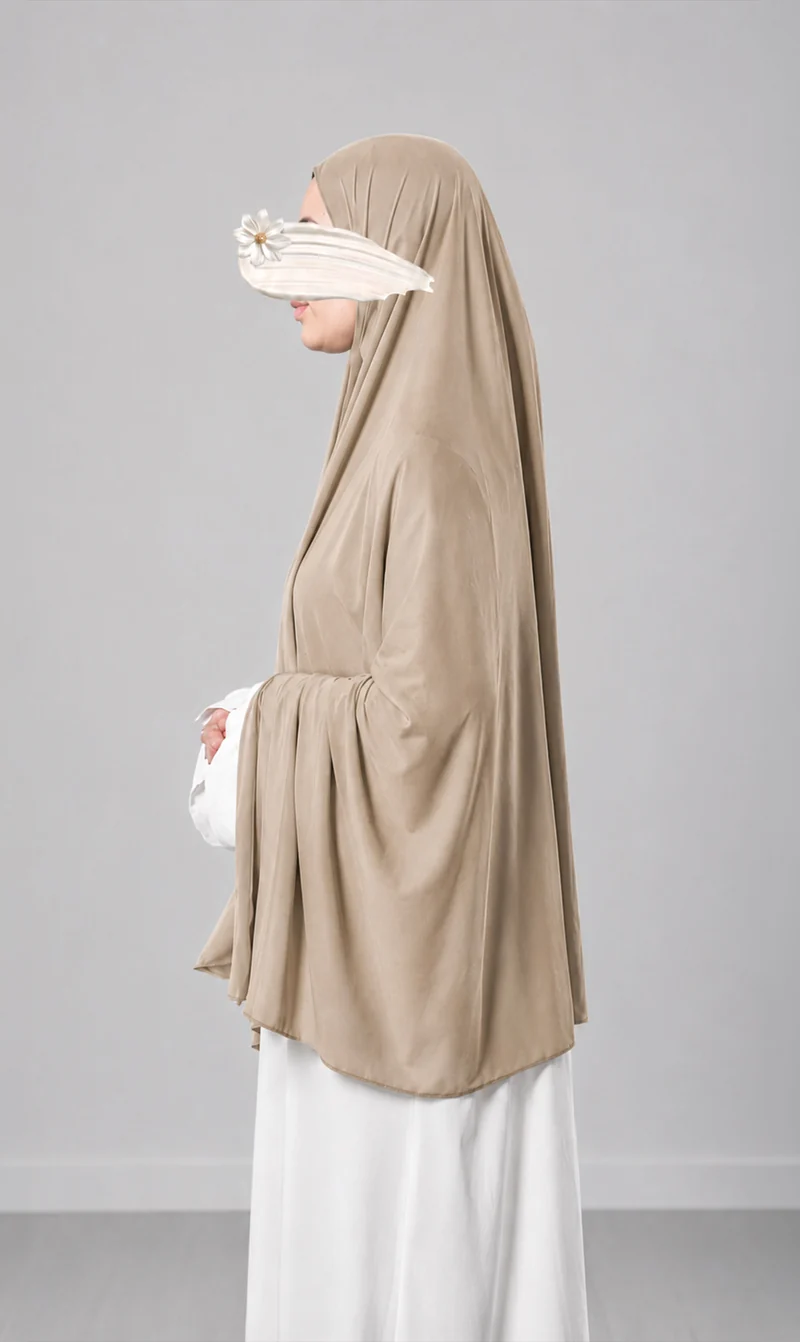 Premium-Schal aus Modal-Baumwolle – Helltaupe