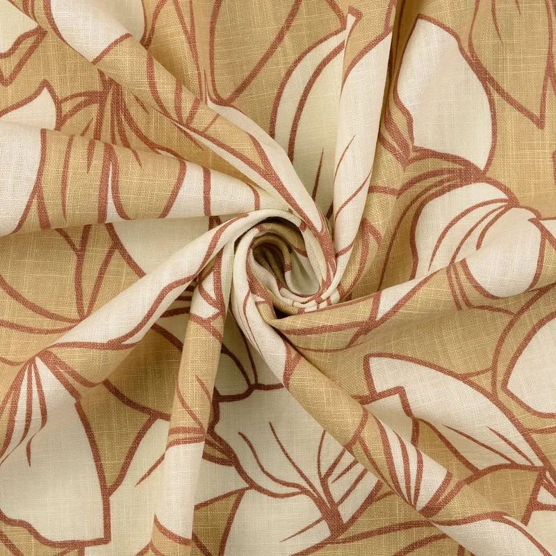 No. 1630Leinenmischung Blumenprint mint | 0.90m