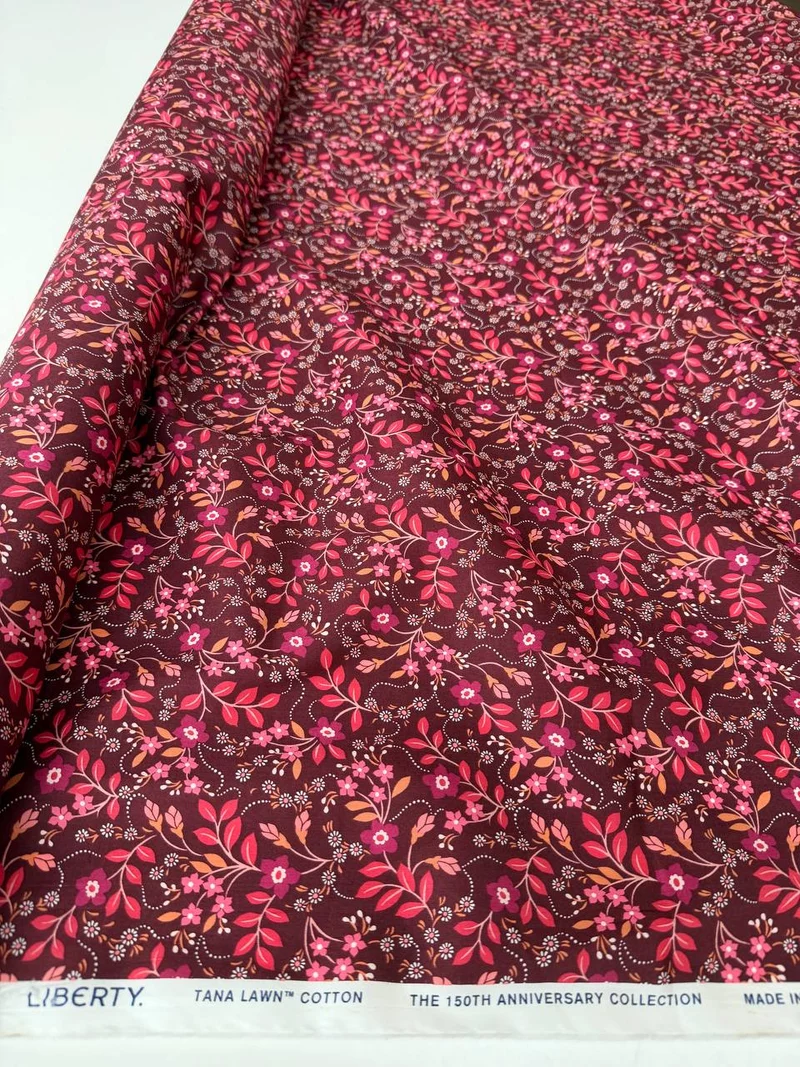 LIBERTY🔥🔥🔥 Tana Lawn bordeaux | mehrere Abschnitte