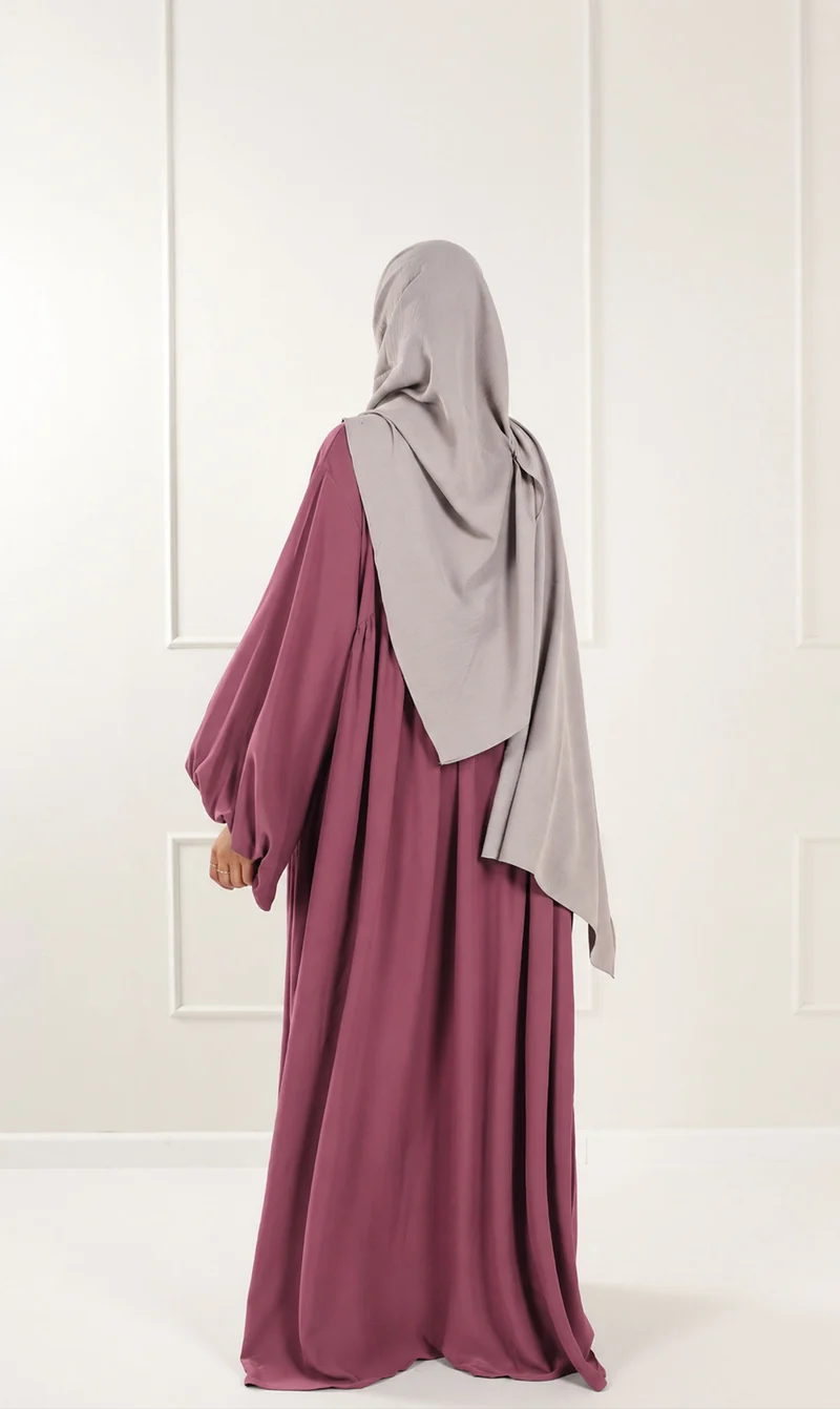 Jilbab Soumaya Ballonärmel - Samt Mauve