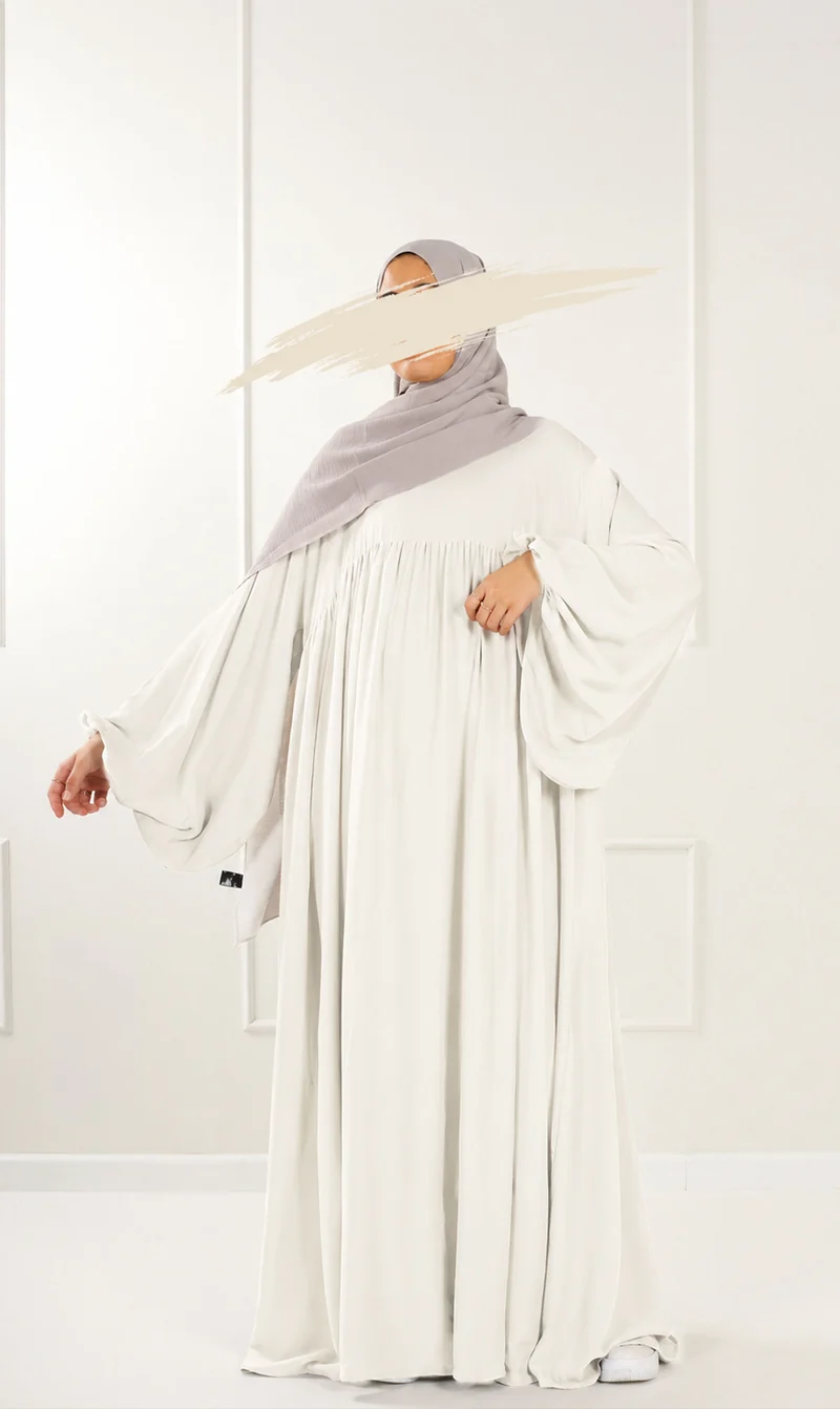 Jilbab Soumaya Ballonärmel - Elfenbein