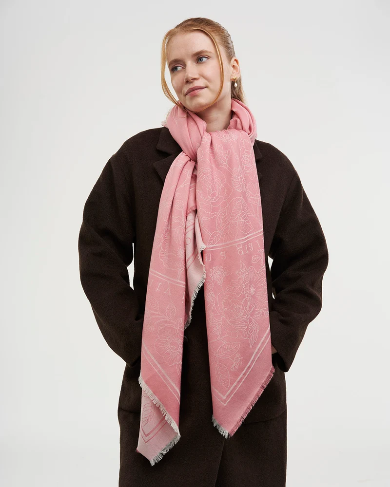 Tale Of Innocence Square Scarf in Pink