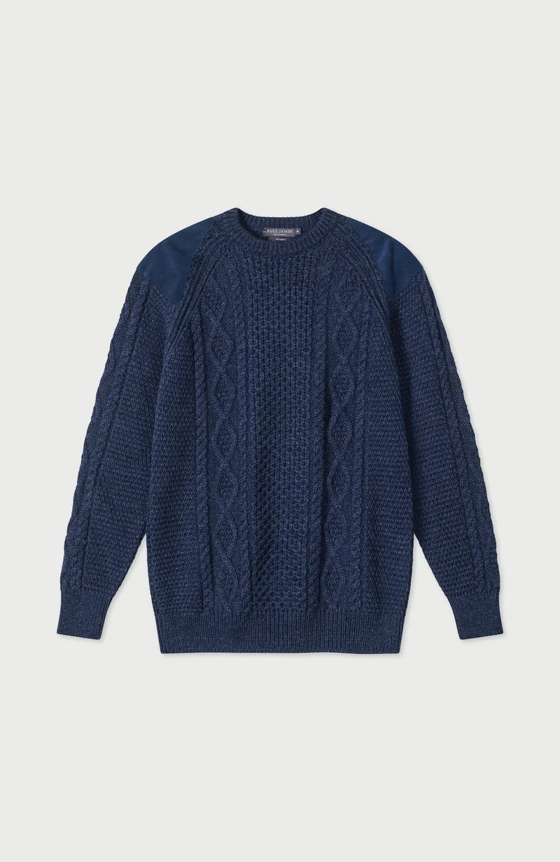 Mens Chunky Merino Wool Shooting Jumper