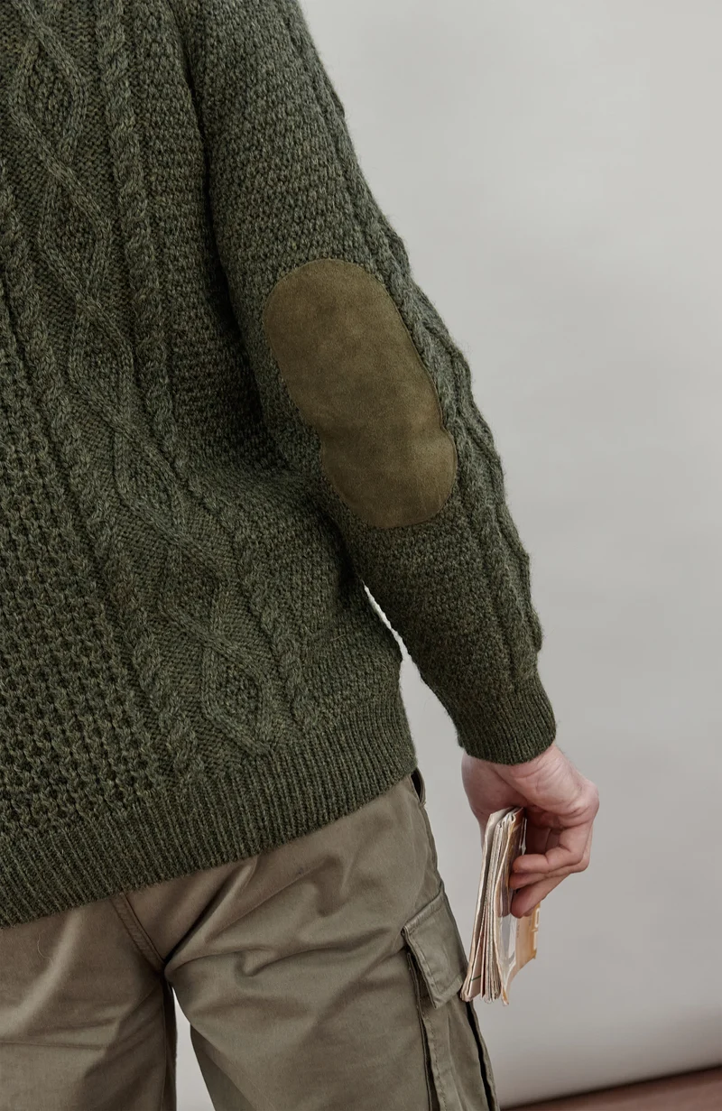 Mens Chunky Merino Wool Shooting Jumper