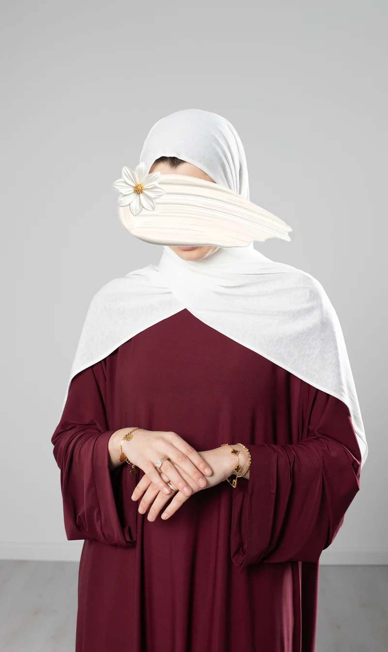 Schal aus Tencel-Baumwolle – Cremeweiß